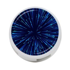 Particle Art Background Blue 4-port Usb Hub (two Sides) by Ravend