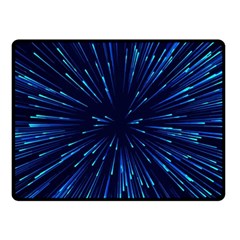 Particle Art Background Blue Fleece Blanket (Small)