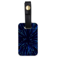 Particle Art Background Blue Luggage Tag (one side)