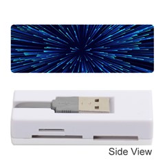 Particle Art Background Blue Memory Card Reader (stick) by Ravend