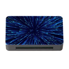 Particle Art Background Blue Memory Card Reader with CF