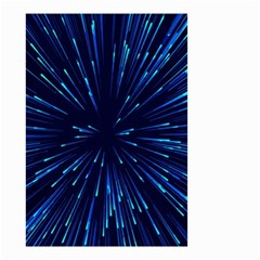 Particle Art Background Blue Small Garden Flag (two Sides) by Ravend