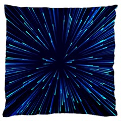 Particle Art Background Blue Large Cushion Case (one Side) by Ravend