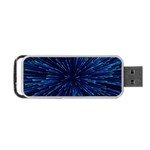 Particle Art Background Blue Portable USB Flash (One Side) Front