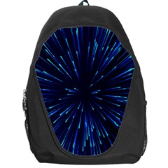 Particle Art Background Blue Backpack Bag by Ravend