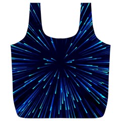 Particle Art Background Blue Full Print Recycle Bag (XL)