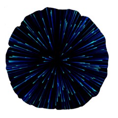 Particle Art Background Blue Large 18  Premium Flano Round Cushions by Ravend