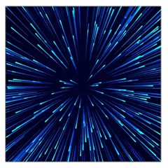 Particle Art Background Blue Square Satin Scarf (36  x 36 )