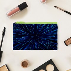 Particle Art Background Blue Cosmetic Bag (XS)