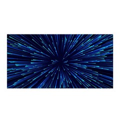 Particle Art Background Blue Satin Wrap 35  x 70 