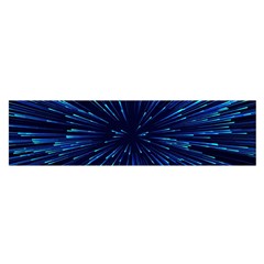 Particle Art Background Blue Oblong Satin Scarf (16  x 60 )