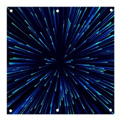 Particle Art Background Blue Banner and Sign 3  x 3 