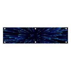 Particle Art Background Blue Banner And Sign 4  X 1  by Ravend