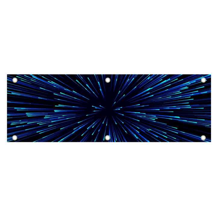 Particle Art Background Blue Banner and Sign 6  x 2 