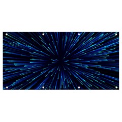 Particle Art Background Blue Banner And Sign 8  X 4  by Ravend