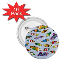 Fish Ocean Sea Water Diving Blue Nature 1 75  Buttons (10 Pack)