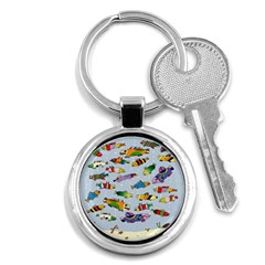 Fish Ocean Sea Water Diving Blue Nature Key Chain (round) by Ravend