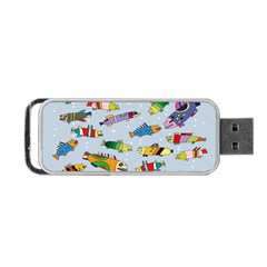 Fish Ocean Sea Water Diving Blue Nature Portable Usb Flash (one Side) by Ravend