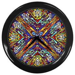 Mosaic Pattern Background Wall Clock (black)