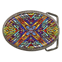 Mosaic Pattern Background Belt Buckles