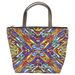 Mosaic Pattern Background Bucket Bag by Ravend