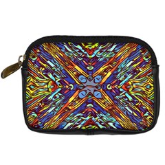 Mosaic Pattern Background Digital Camera Leather Case by Ravend