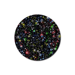 Universe Star Planet Galaxy Rubber Round Coaster (4 Pack) by Ravend