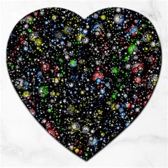 Universe Star Planet Galaxy Jigsaw Puzzle (heart) by Ravend