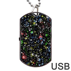 Universe Star Planet Galaxy Dog Tag Usb Flash (one Side) by Ravend