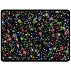 Universe Star Planet Galaxy Double Sided Fleece Blanket (large)  by Ravend