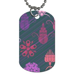 Floral Non Seamless Pattern Dog Tag (one Side) by Ravend