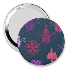 Floral Non Seamless Pattern 3  Handbag Mirrors by Ravend