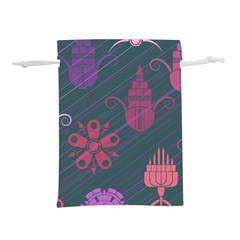 Floral Non Seamless Pattern Lightweight Drawstring Pouch (m) by Ravend