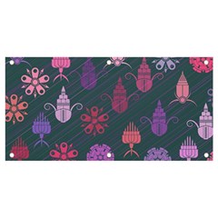 Floral Non Seamless Pattern Banner And Sign 4  X 2 