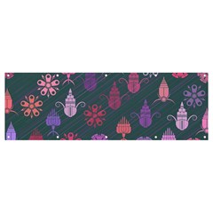 Floral Non Seamless Pattern Banner And Sign 12  X 4 