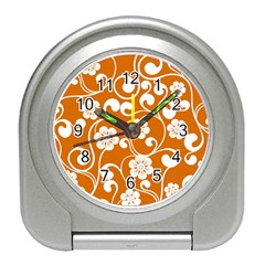 Orange Floral Walls  Travel Alarm Clock by ConteMonfrey