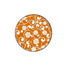 Orange Floral Walls  Hat Clip Ball Marker (10 Pack) by ConteMonfrey