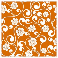 Orange Floral Walls  Lightweight Scarf  by ConteMonfrey