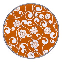 Orange Floral Walls  Wireless Charger by ConteMonfrey