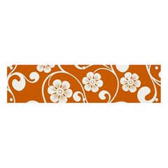 Orange Floral Walls  Banner And Sign 4  X 1  by ConteMonfrey