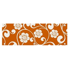 Orange Floral Walls  Banner And Sign 6  X 2  by ConteMonfrey