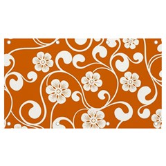 Orange Floral Walls  Banner And Sign 7  X 4  by ConteMonfrey