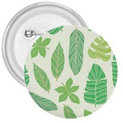 Watercolor Banana Leaves  3  Buttons by ConteMonfrey