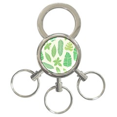 Watercolor Banana Leaves  3-ring Key Chain by ConteMonfrey