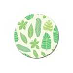 Watercolor Banana Leaves  Magnet 3  (Round) Front