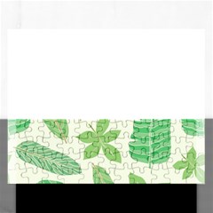 Watercolor Banana Leaves  Rectangular Jigsaw Puzzl by ConteMonfrey