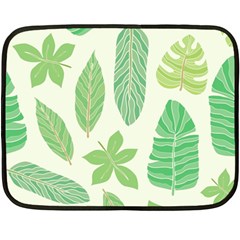 Watercolor Banana Leaves  Fleece Blanket (mini) by ConteMonfrey