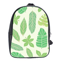 Watercolor Banana Leaves  School Bag (large) by ConteMonfrey