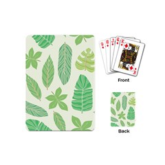 Watercolor Banana Leaves  Playing Cards Single Design (mini) by ConteMonfrey