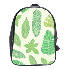 Watercolor Banana Leaves  School Bag (xl) by ConteMonfrey